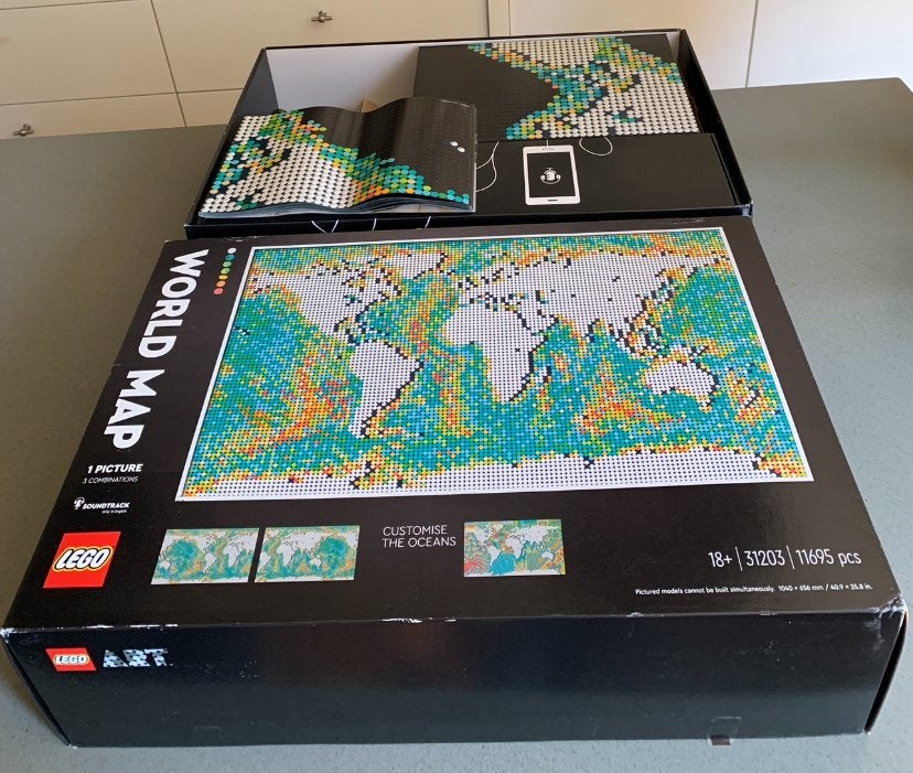 Lego 31203 world Map / Wereldkaart ZGAN, Kinderen en Baby's, Speelgoed | Duplo en Lego, Zo goed als nieuw, Lego, Complete set