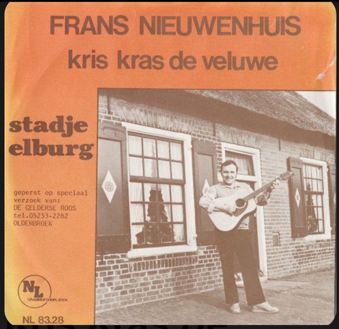 Frans Nieuwenhuis - KRIS KRAS DE VELUWE / STADJE ELBURG, Cd's en Dvd's, Vinyl | Nederlandstalig, Ophalen of Verzenden, Zo goed als nieuw