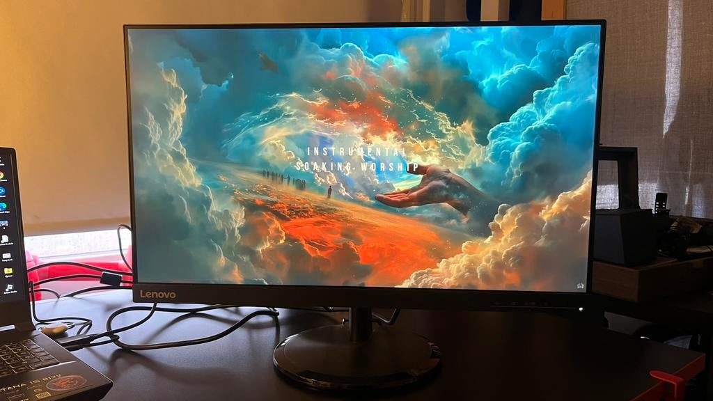Lenovo Monitor 24 inch, Computers en Software, Monitoren, Full HD, Ophalen of Verzenden, Zo goed als nieuw, LED