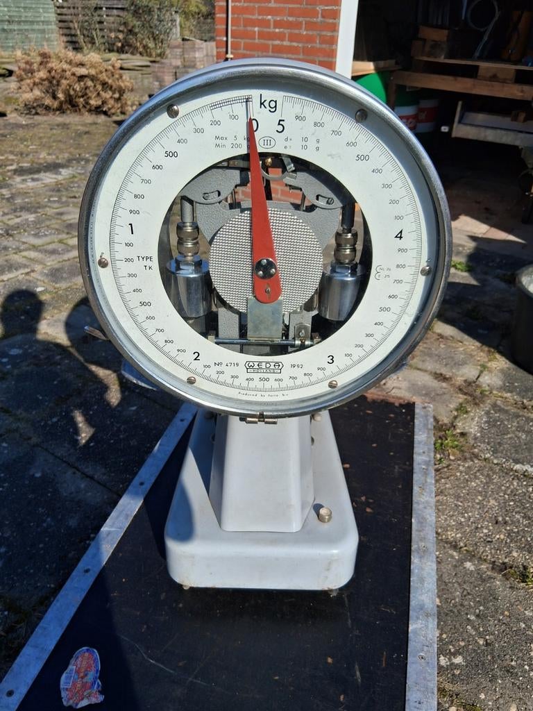 Weda Weegschaal 5 kg Glas heel met Vervoerskist, Ophalen, Gebruikt, Overige typen, Minder dan 50 kg