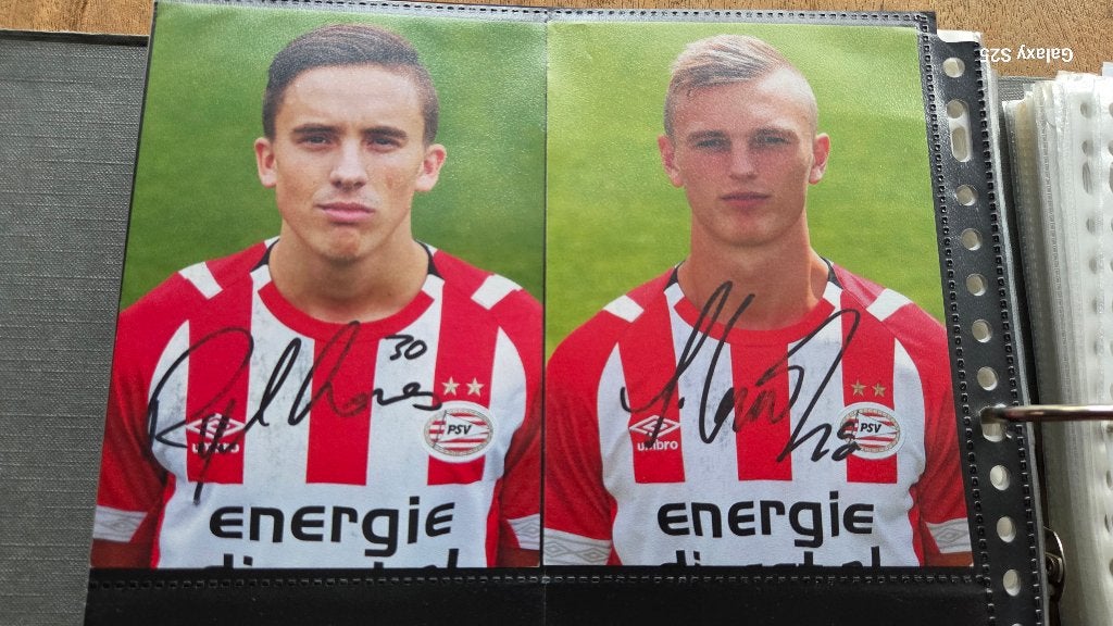 Spelerskaarten PSV + originele handtekeningen Gumundsson etc, Ophalen of Verzenden, Zo goed als nieuw, PSV, Spelerskaart
