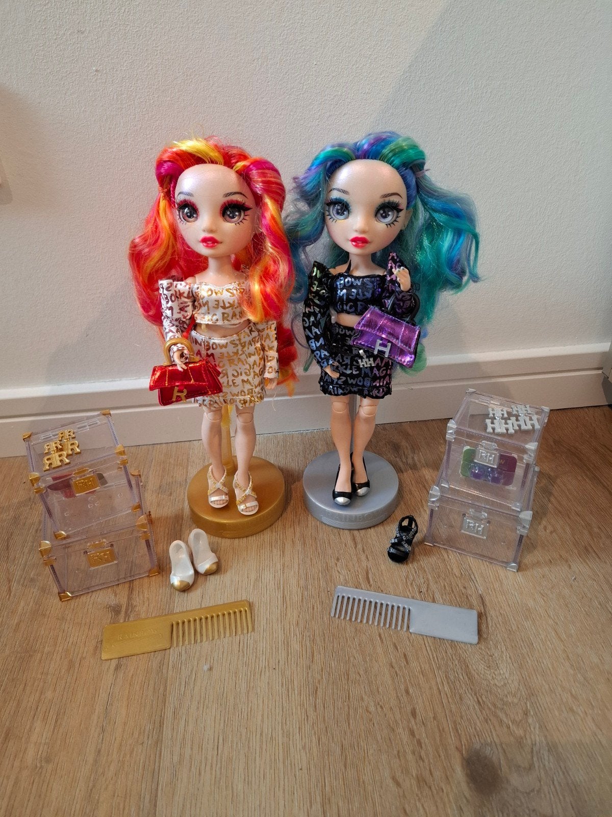 Rainbow-high poppen set, Ophalen of Verzenden, Zo goed als nieuw, Overige typen