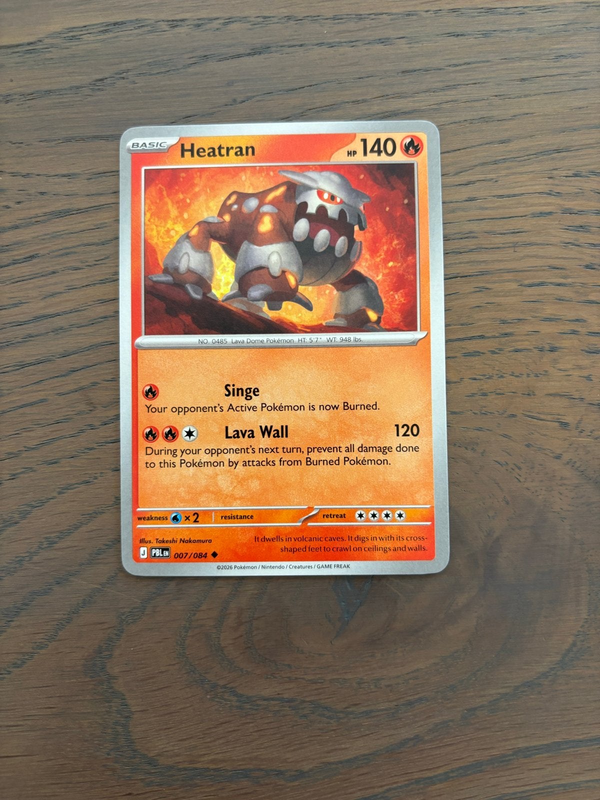 Pokémon Kaart Heatran 007/084 PBLW, Ophalen of Verzenden, Nieuw, Losse kaart