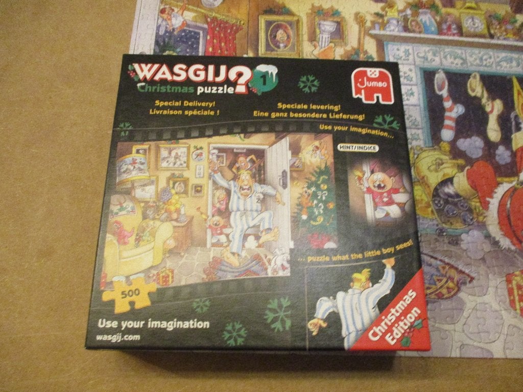 Jumbo Wasgij Cristmas Puzzle No 1 Speciale levering, Ophalen of Verzenden, 500 t/m 1500 stukjes, Zo goed als nieuw, Legpuzzel