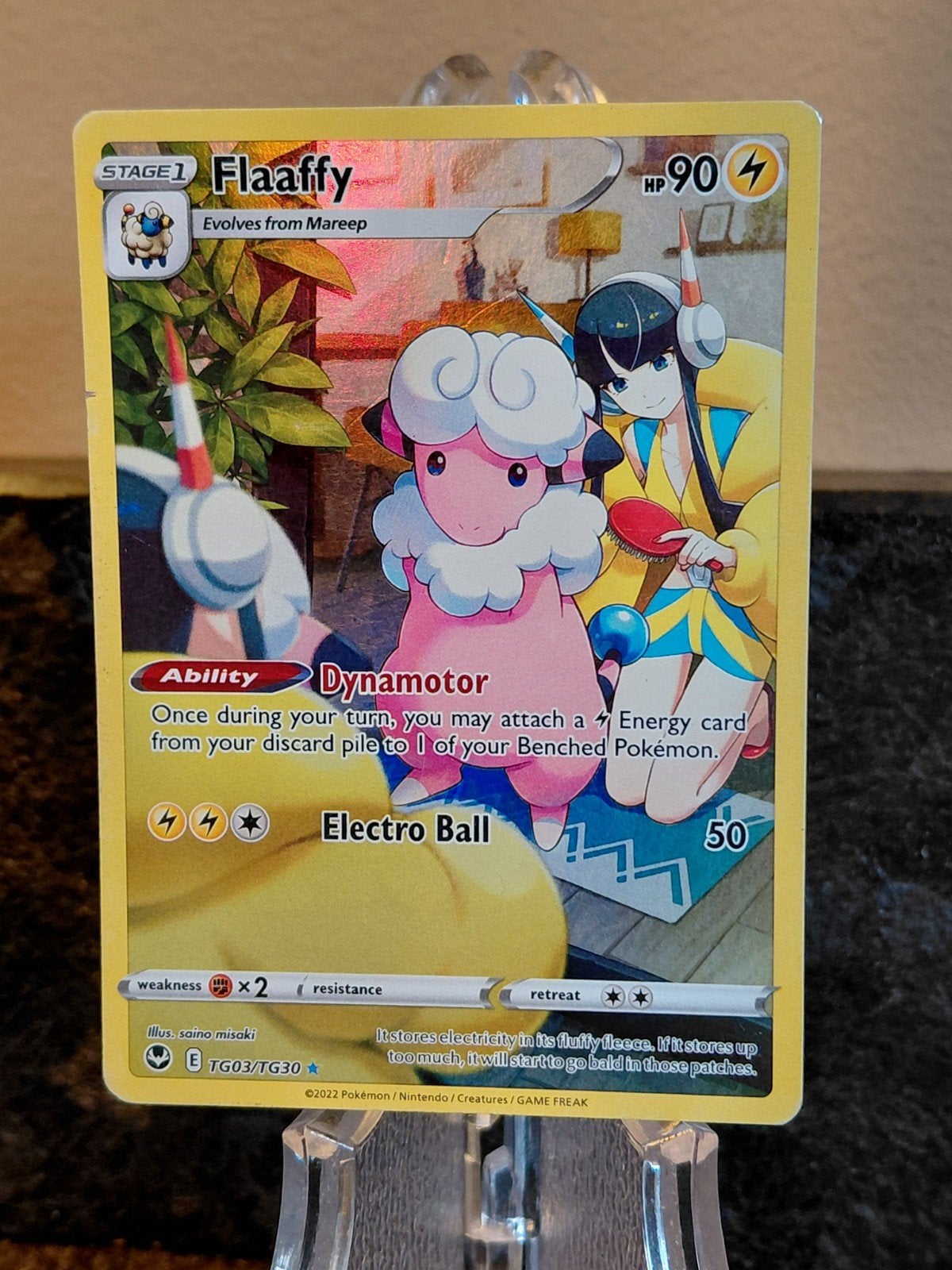 Pokémon Flaaffy TG03/TG30 Trainer Gallery good staat, Ophalen of Verzenden, Gebruikt, Losse kaart, Foil
