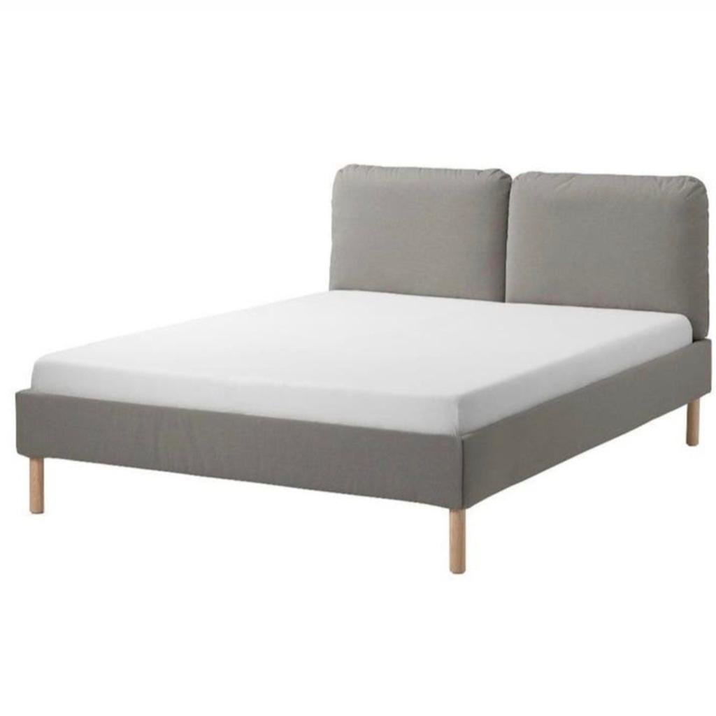 Bed frame, Ophalen, Beige, 140 cm, Zo goed als nieuw