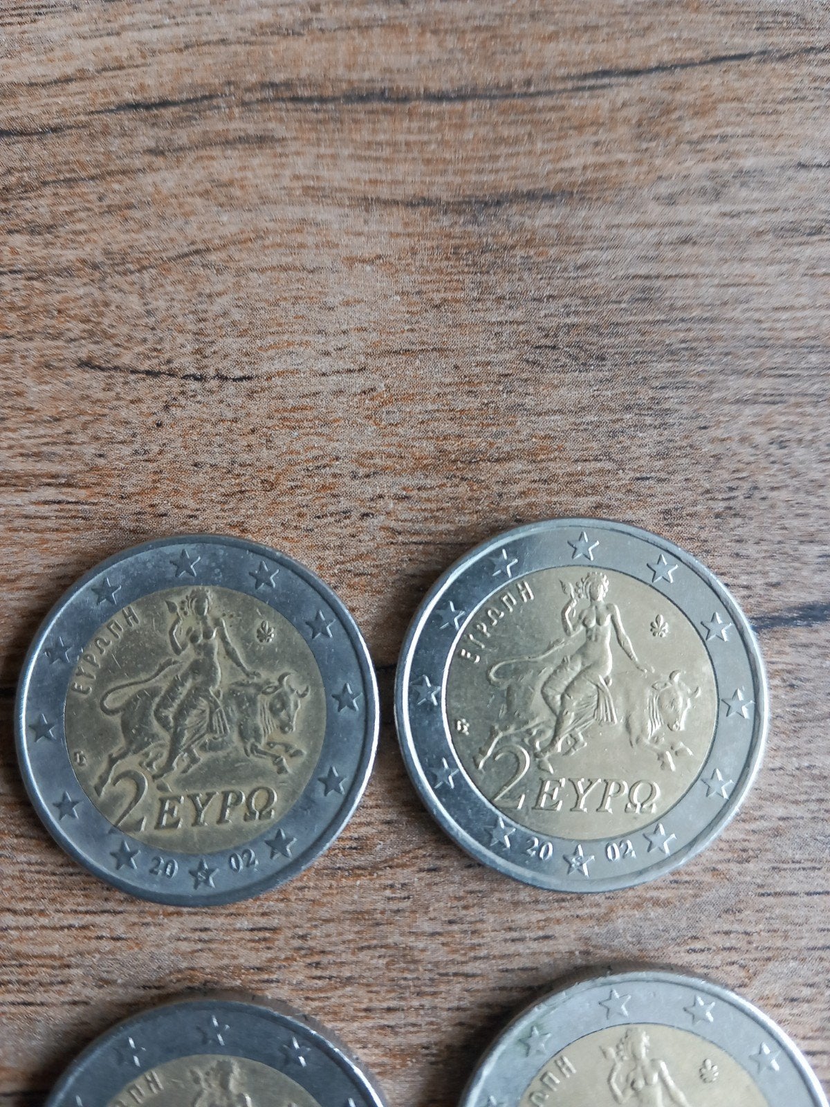 5 griekse 2 € munten met s in ster ophalen., Ophalen, Griekenland, 2 euro
