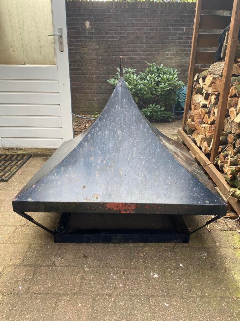 Schoorsteenkap 90x90, past op 64-67,5 x 67,5, Doe-het-zelf en Verbouw, Ventilatie en Afzuiging, Gebruikt, Ophalen of Verzenden