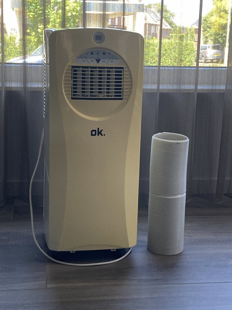 mobiele airco merk OK OAC701, gebruikt koelt nog prima., Witgoed en Apparatuur, Airco's, Ophalen, Gebruikt, Minder dan 60 m³, 2 snelheden