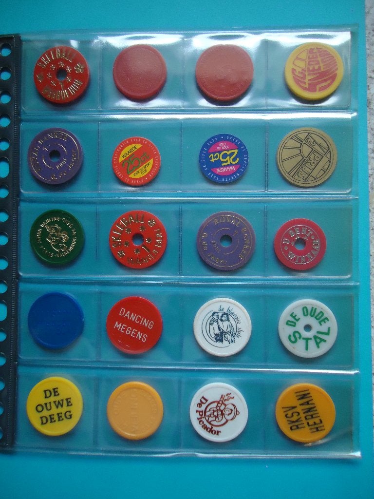 Plastic munten, Ophalen of Verzenden, Gebruikt, Overige typen