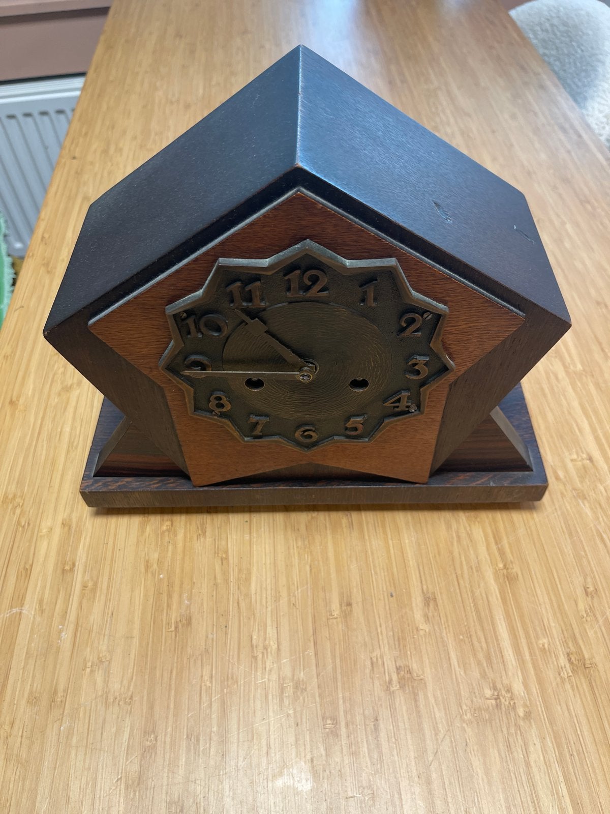 Art Deco - Amsterdamse school - pendule - tafelklok - retro, Ophalen of Verzenden