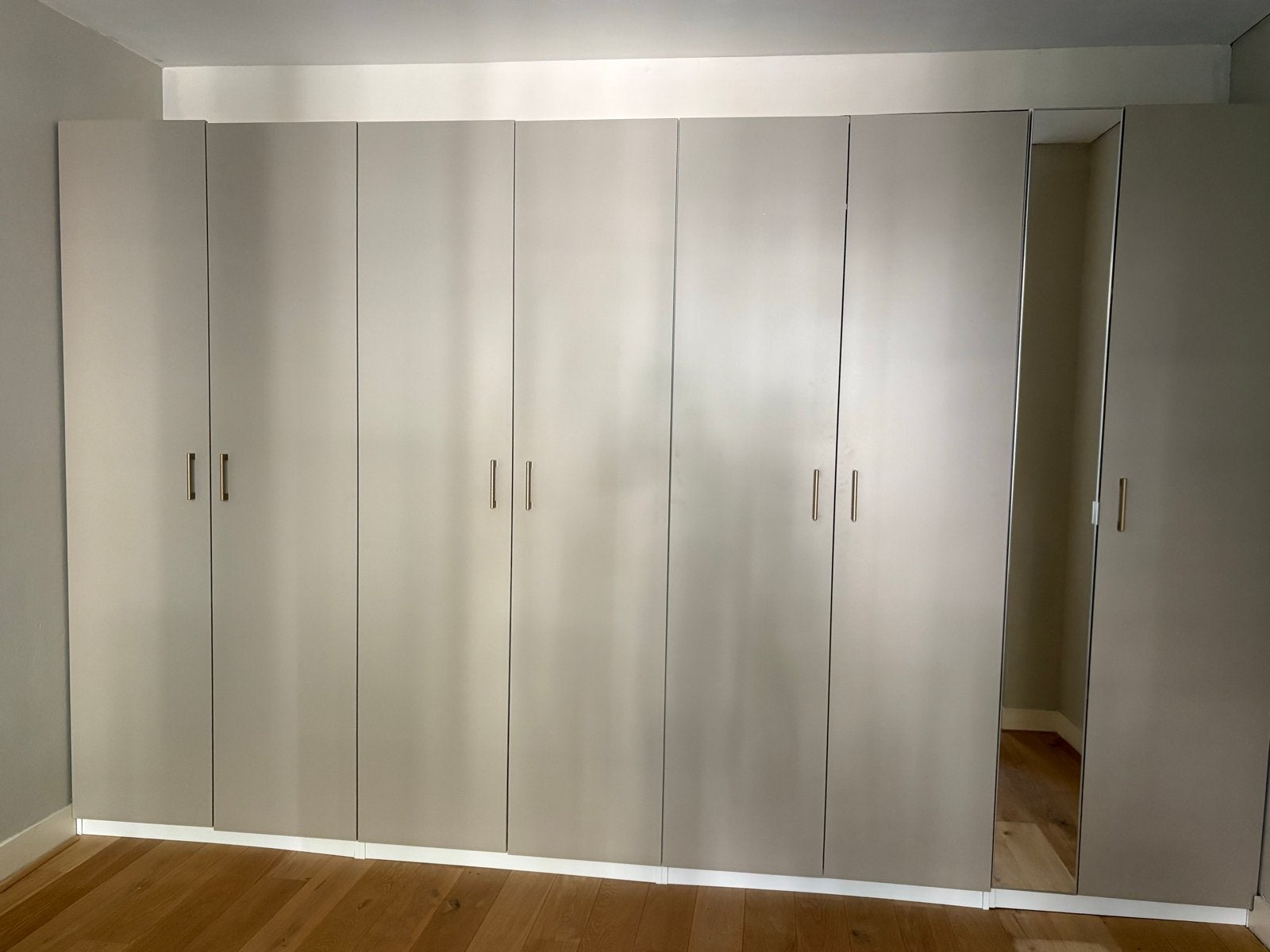 IKEA Pax kast met uitgebreide indeling en spiegeldeur, Ophalen, Overige materialen, 200 cm of meer, Zo goed als nieuw
