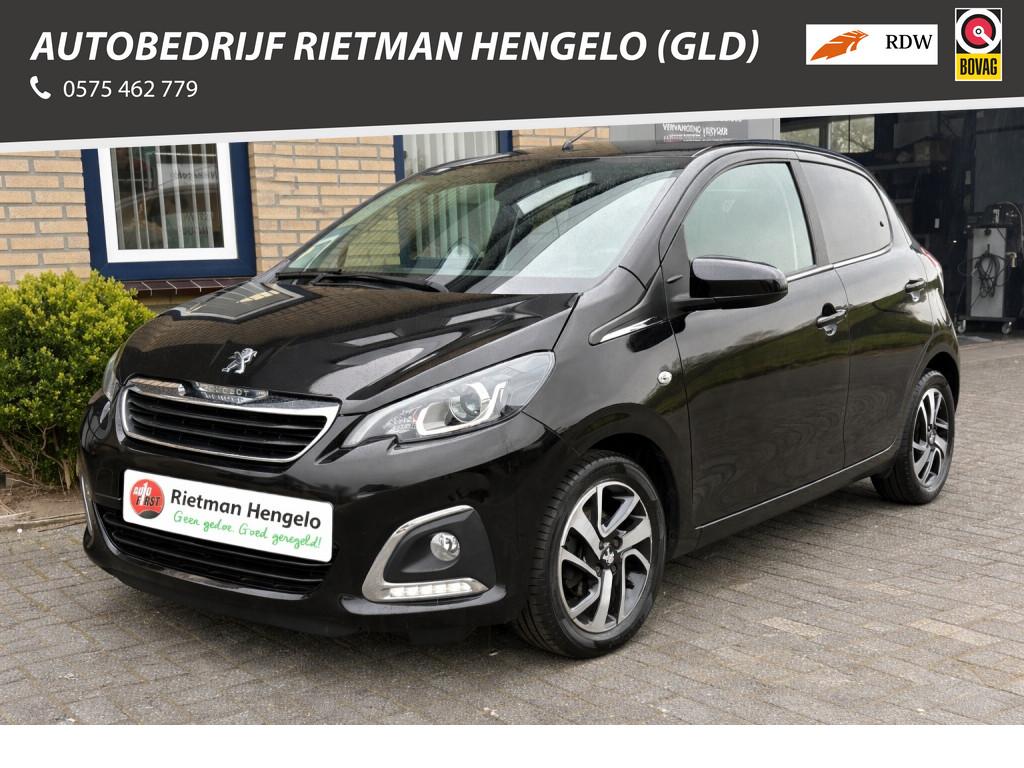 Peugeot 108 1.0 e-VTi Allure BTW-CARPLAY-CAMERA-AIRCO, Gebruikt, Euro 6, 4 stoelen, Zwart