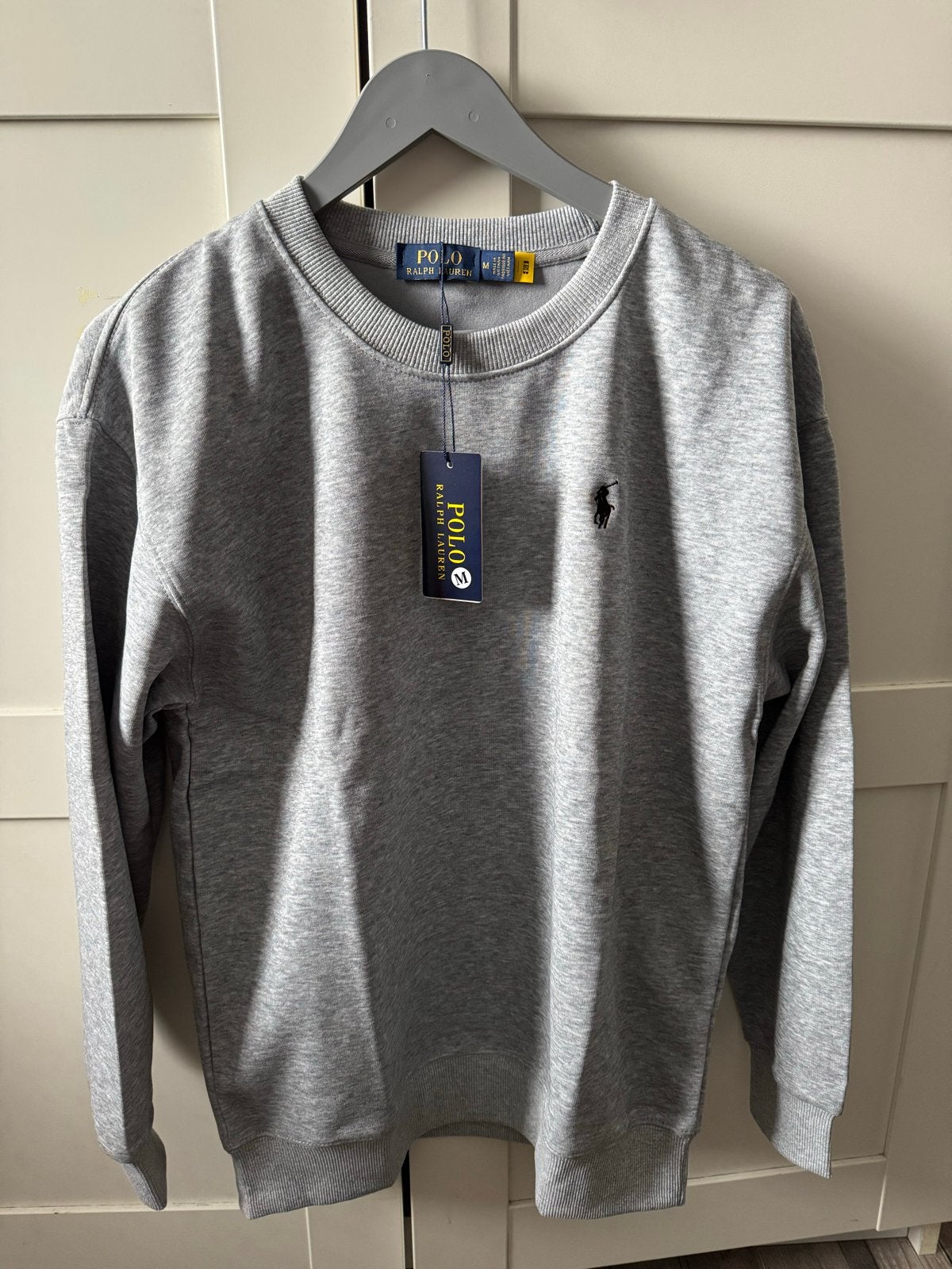 Nieuwe Ralph Lauren Sweater Maat M Grijs, Ophalen of Verzenden, Nieuw, Maat 48/50 (M), Grijs