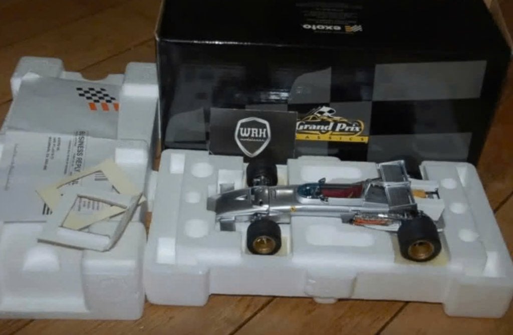 1:18 FERRARI 312 B F1 ALUMINIUM EXOTO 97068 in doos WRH, Verzenden, Zo goed als nieuw, Auto, Overige merken