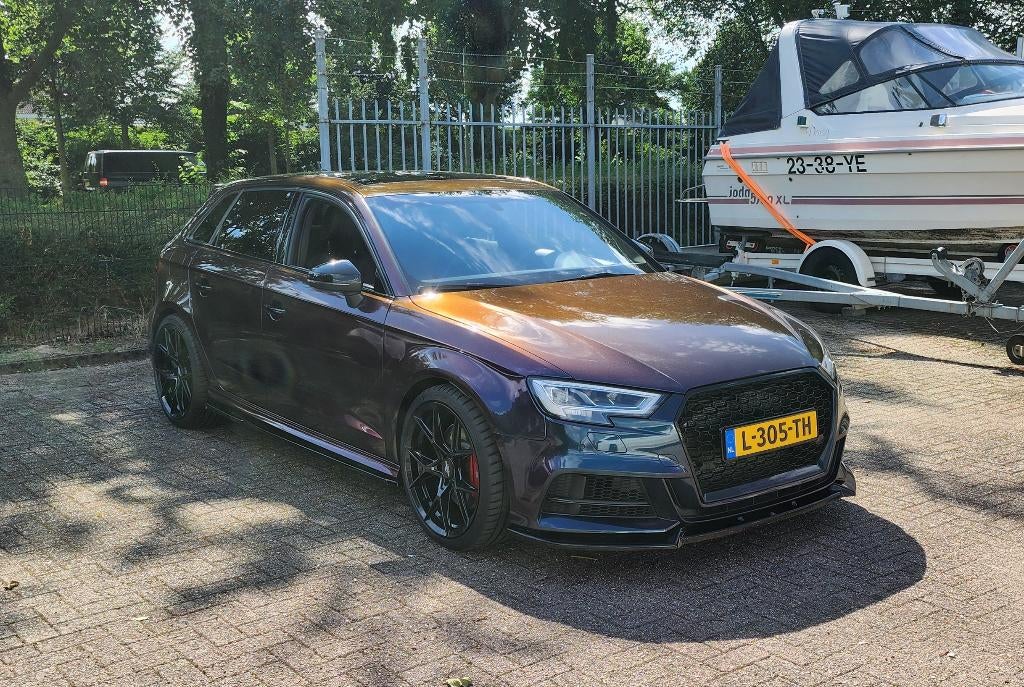 Audi s3 500pk/590nm stage 3, pano, B&O, virtual, deep space, Automaat, 15 km/l, 1440 kg, Zwart