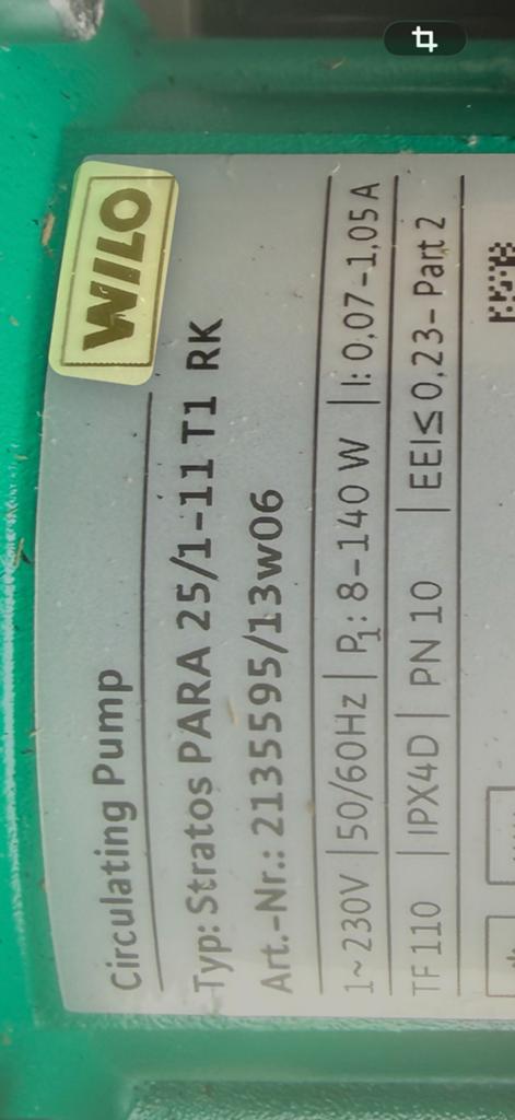 WILO Stratos PARA 25/1-11 T1 RK Circulatiepomp, Ophalen of Verzenden, Nieuw