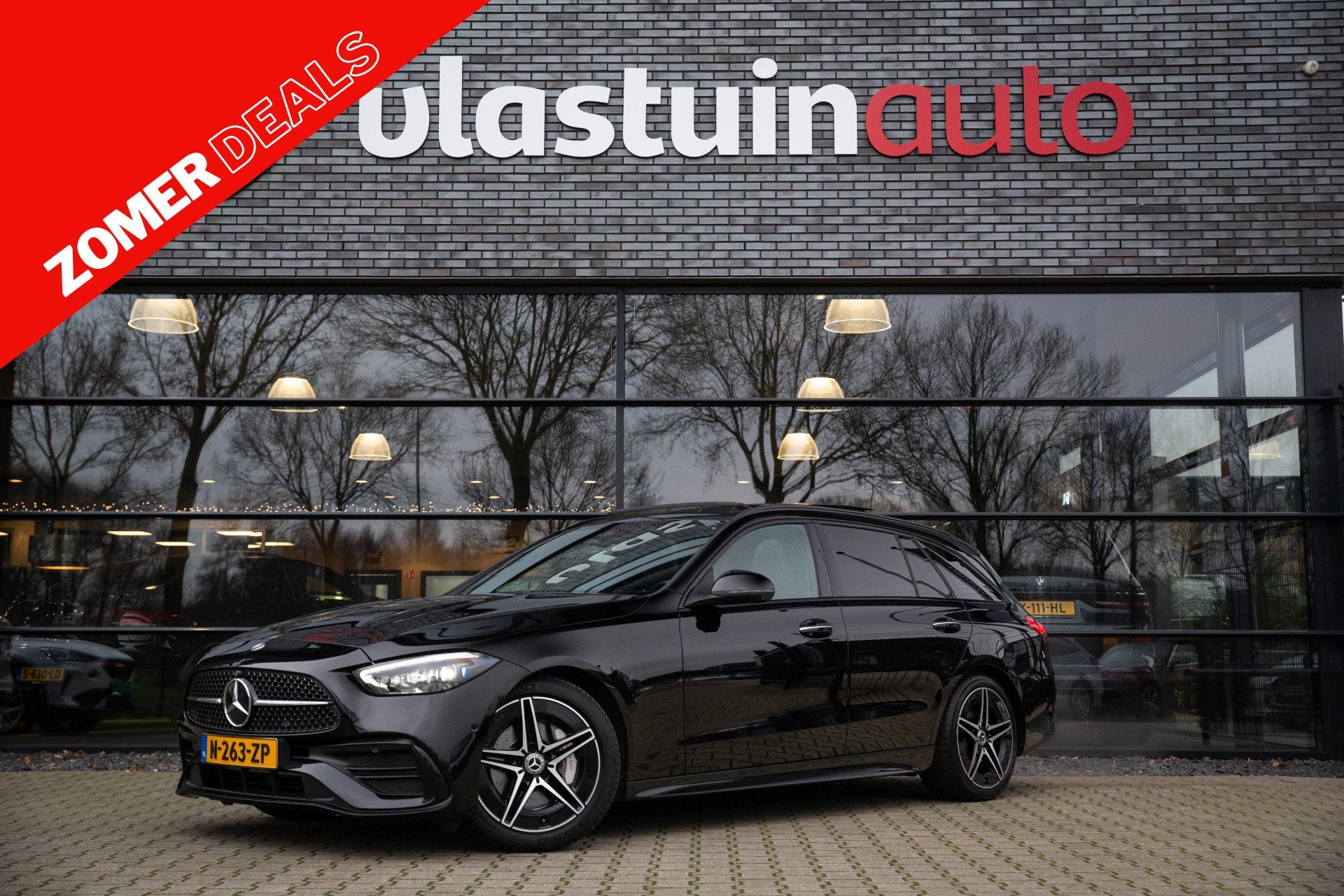 Mercedes-Benz C-Klasse Estate 200 Launch Edition AMG Line ,, Automaat, 4 cilinders, Zwart, Origineel Nederlands