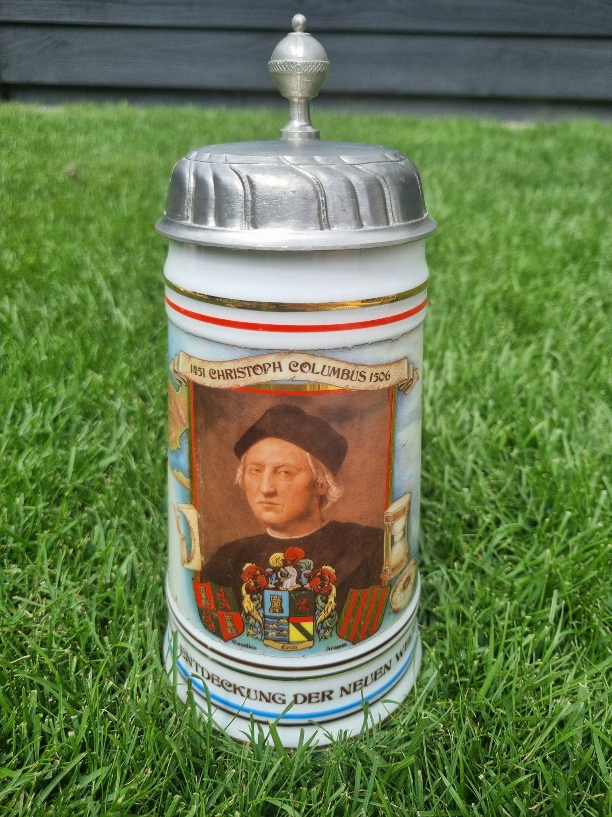 Vintage Bierpul Christoph Columbus, Ophalen of Verzenden