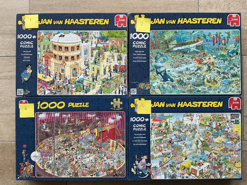 Puzzels Jan v haasteren en Ravensburger, Ophalen, 500 t/m 1500 stukjes, Zo goed als nieuw