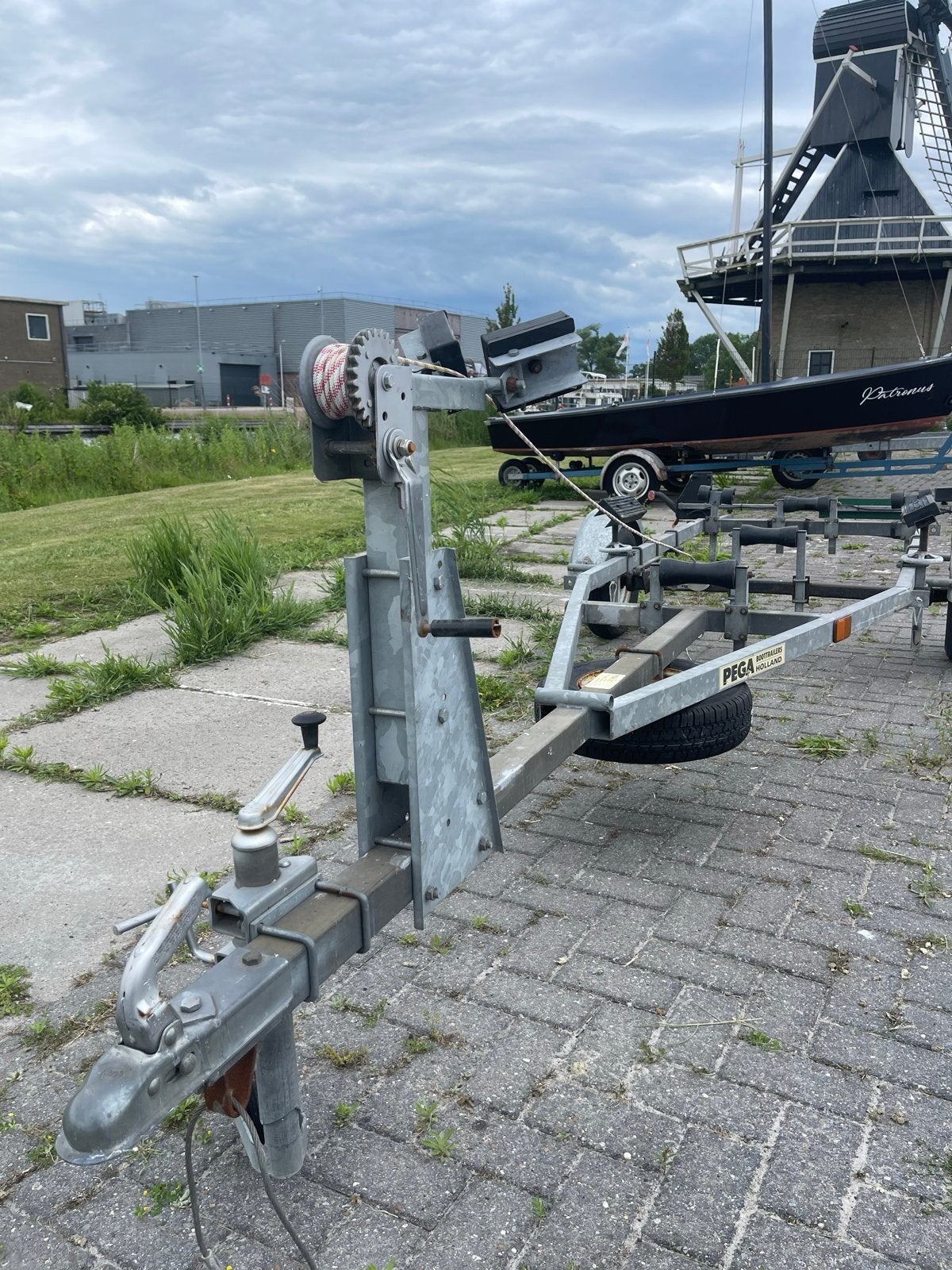 Pega Boottrailer Holland - Gebruikt, Goede Staat, Ophalen, Minder dan 1500 kg, Gebruikt, Open zeilboottrailer