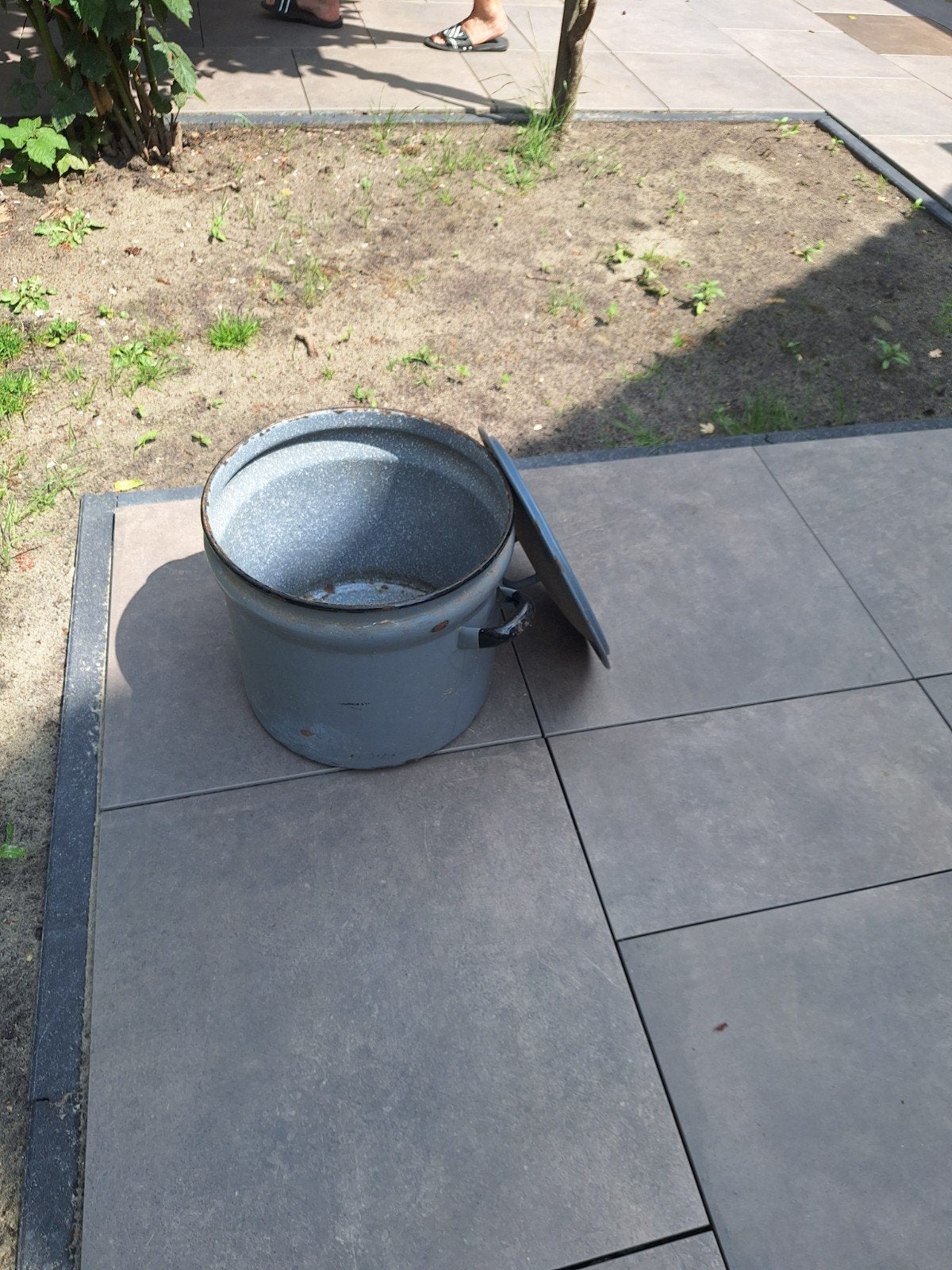 Grote emaille pan met deksel - Vintage kookpot, Antiek en Kunst, Antiek | Emaille, Ophalen