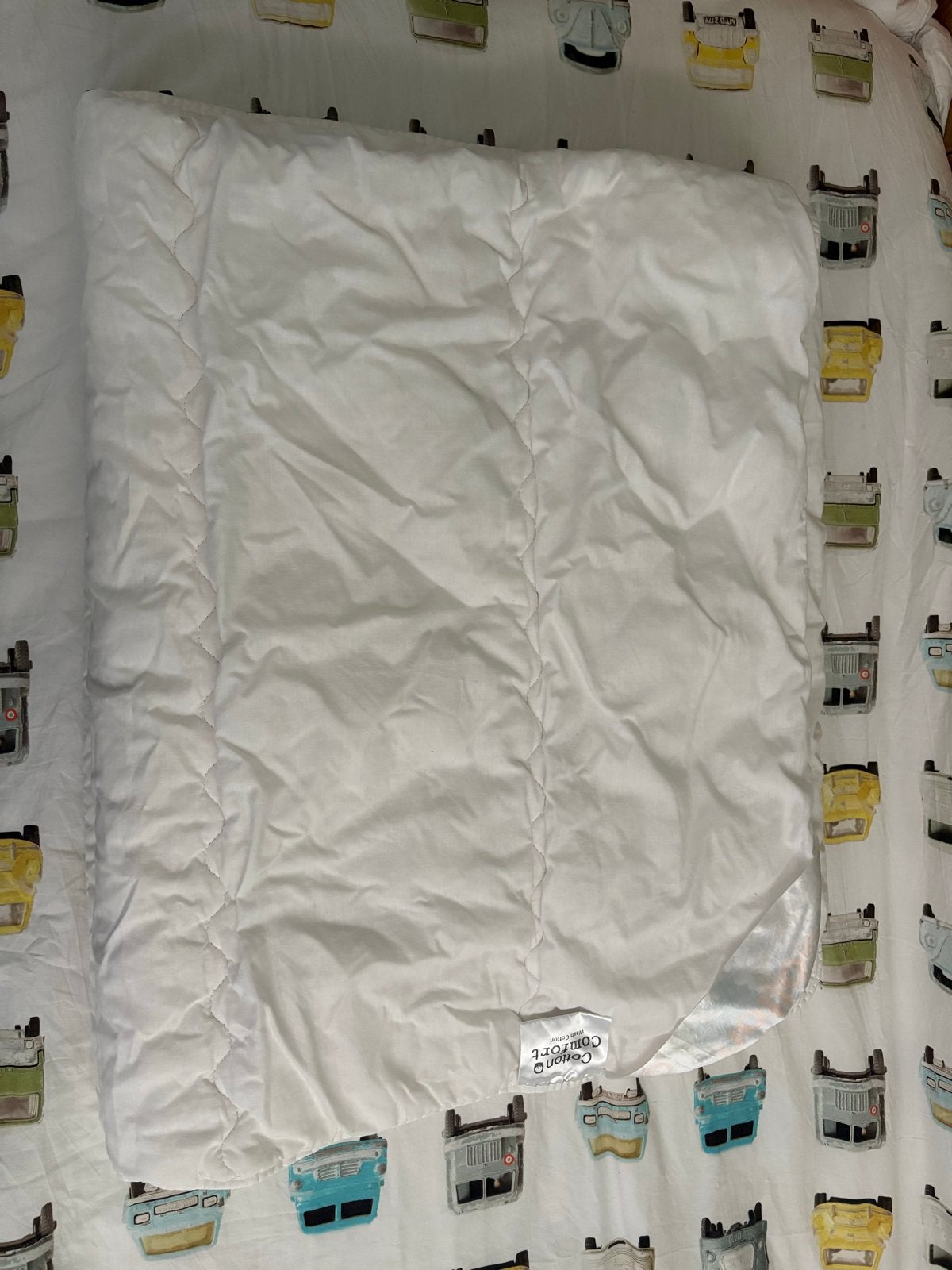 Cotton Comfort 4-seizoenen dekbed 120x150 cm, Gebruikt, Overige merken, Jongetje of Meisje, Wit