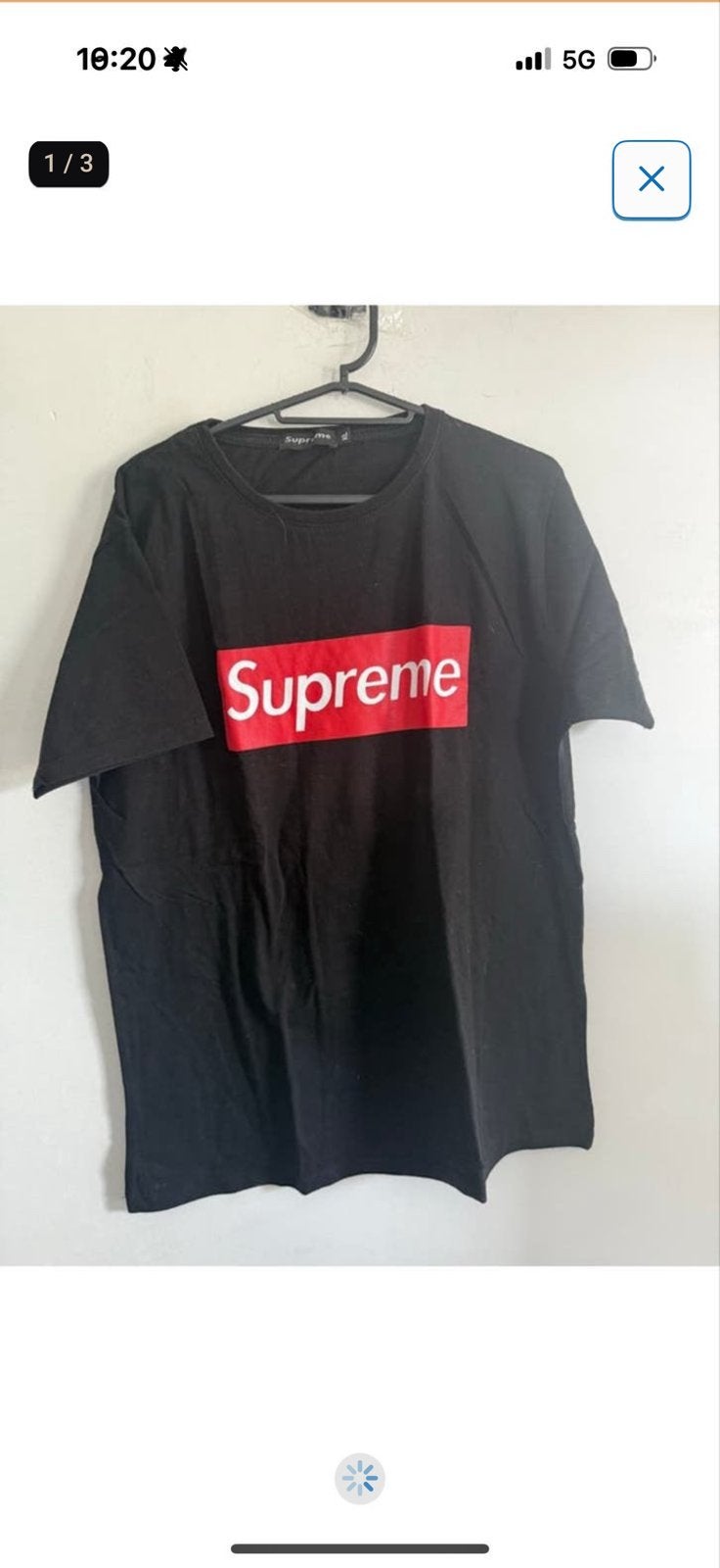 Supreme T-shirt Zwart Maat XL, Ophalen of Verzenden, Zo goed als nieuw, Zwart