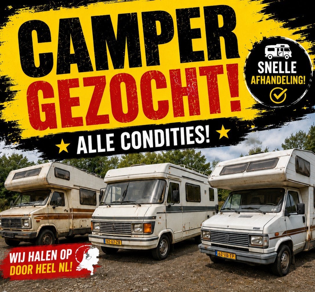 GEZOCHT CAMPERS tot 10.000 euro ook met gebreken, Caravans en Kamperen, Bedrijf