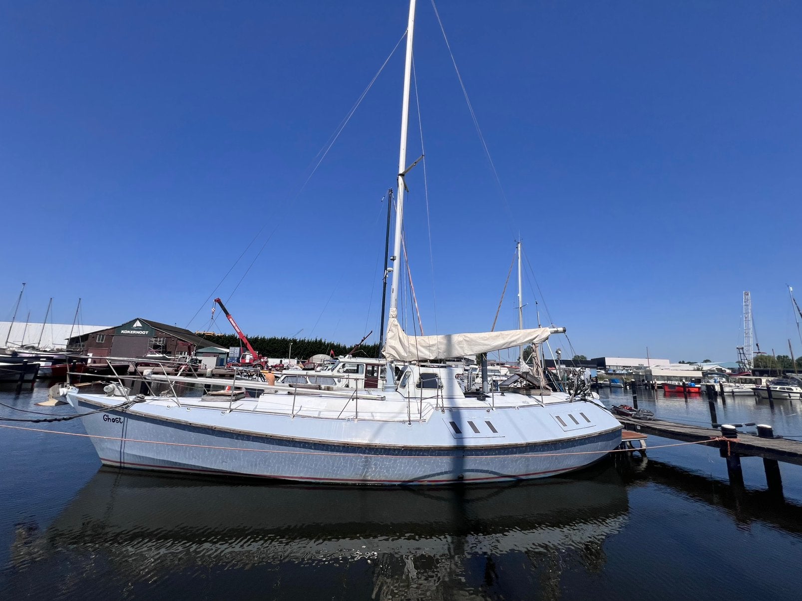 Unieke stalen One-Off Kimkiel Motorzeiler – 42ft, Watersport en Boten, Ophalen, Overige merken, Gebruikt, Staal
