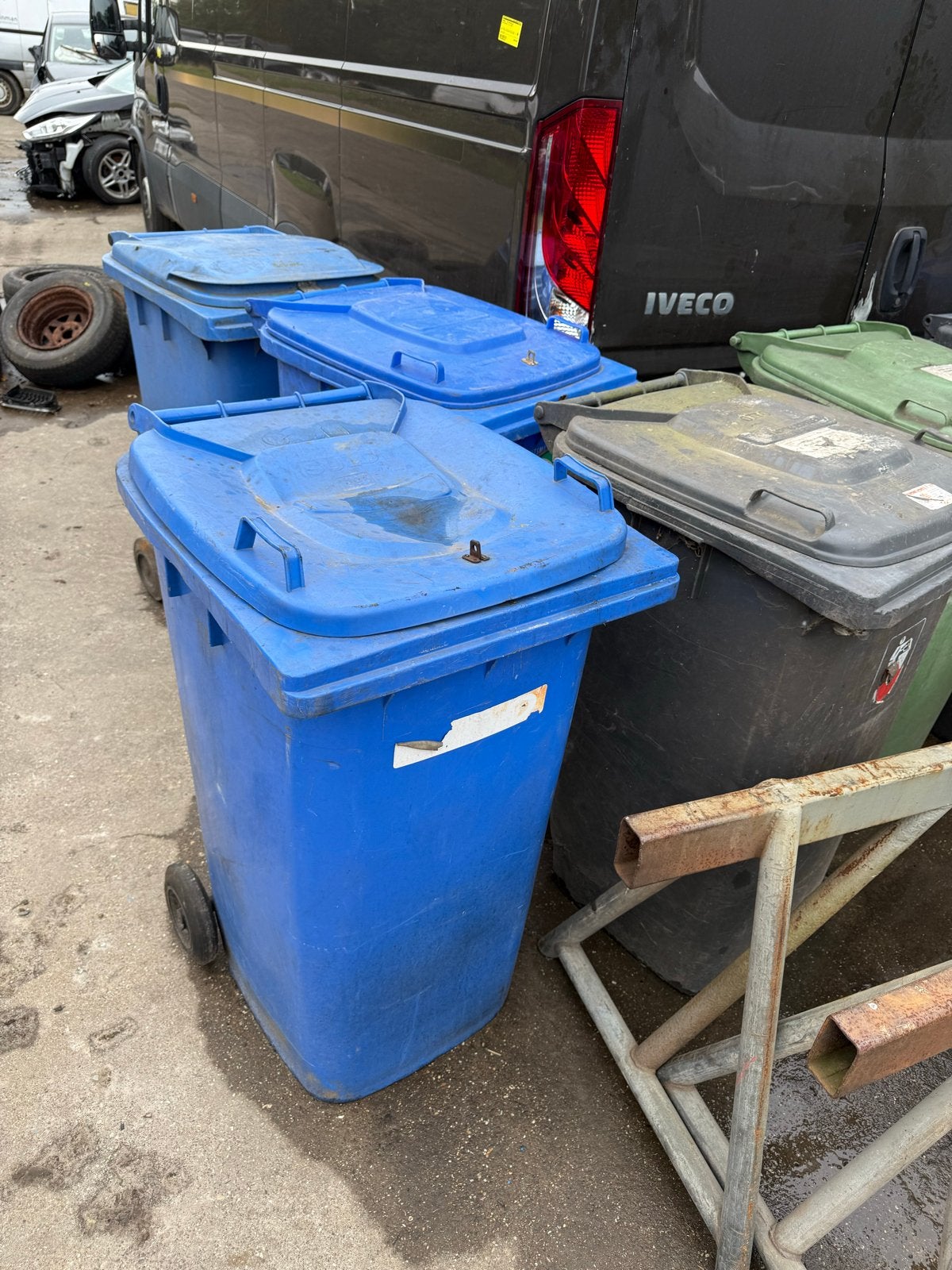 Kliko afvalcontainers - Gebruikt 10 stuks, Ophalen, Kunststof, Gebruikt, Met deksel