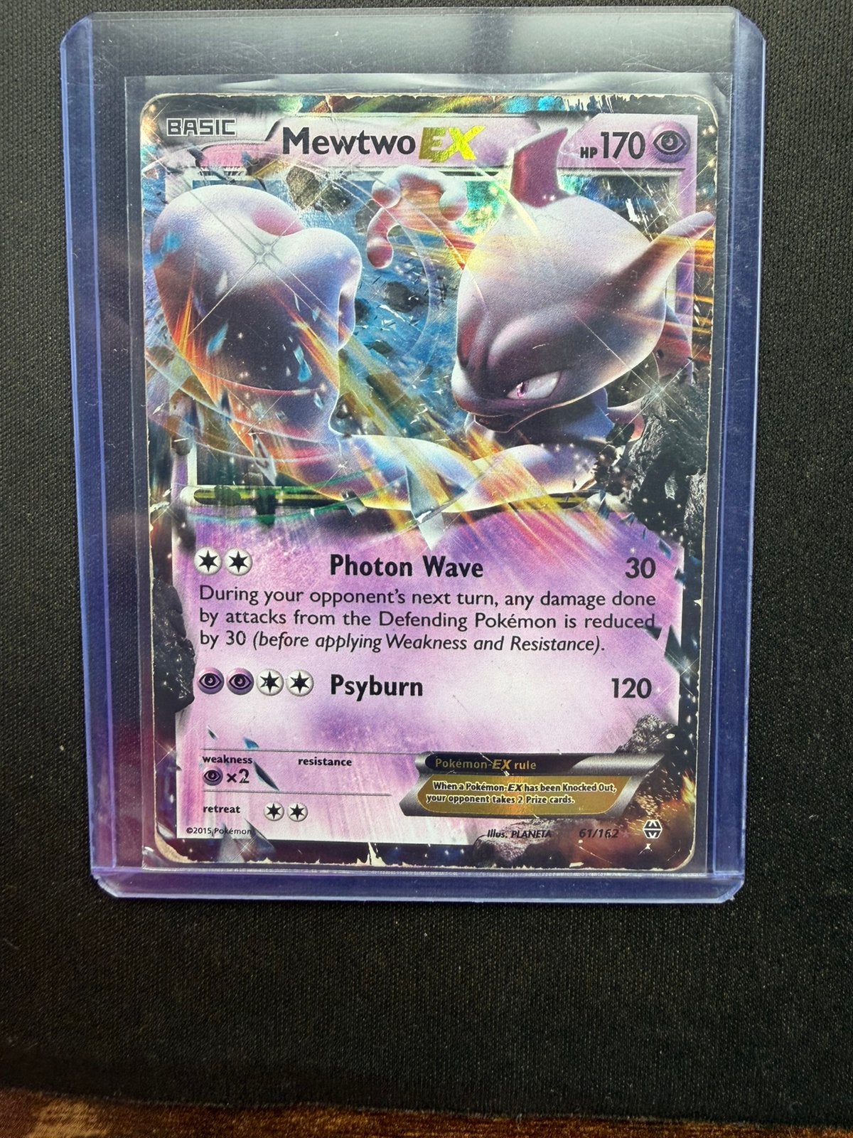 Mewtwo 61/162, Ophalen of Verzenden, Gebruikt, Losse kaart, Foil