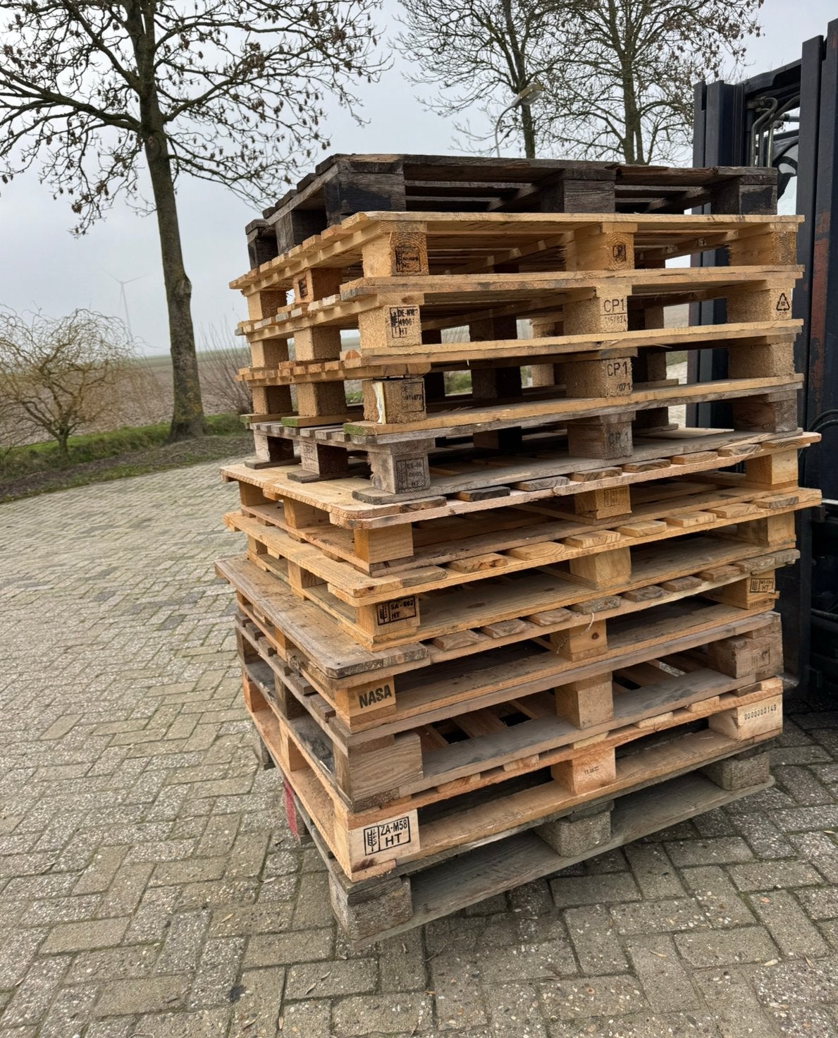 Houten pallets voor transport, palletbank of palletbed, Ophalen, Minder dan 25 mm, Zo goed als nieuw, Pallet