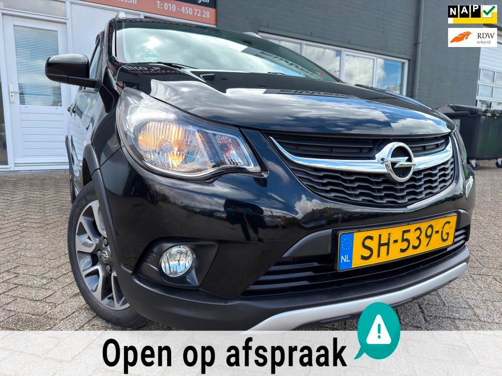 Opel KARL 1.0 Rocks Online Edition met parkeersensoren en en, Auto's, Opel, Voorwielaandrijving, 839 kg, Gebruikt, Leder en Stof