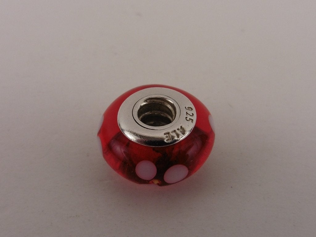 Zilveren Pandora bedel                                  Z40b, Sieraden, Tassen en Uiterlijk, Bedels, Gebruikt, Glas of Kristal