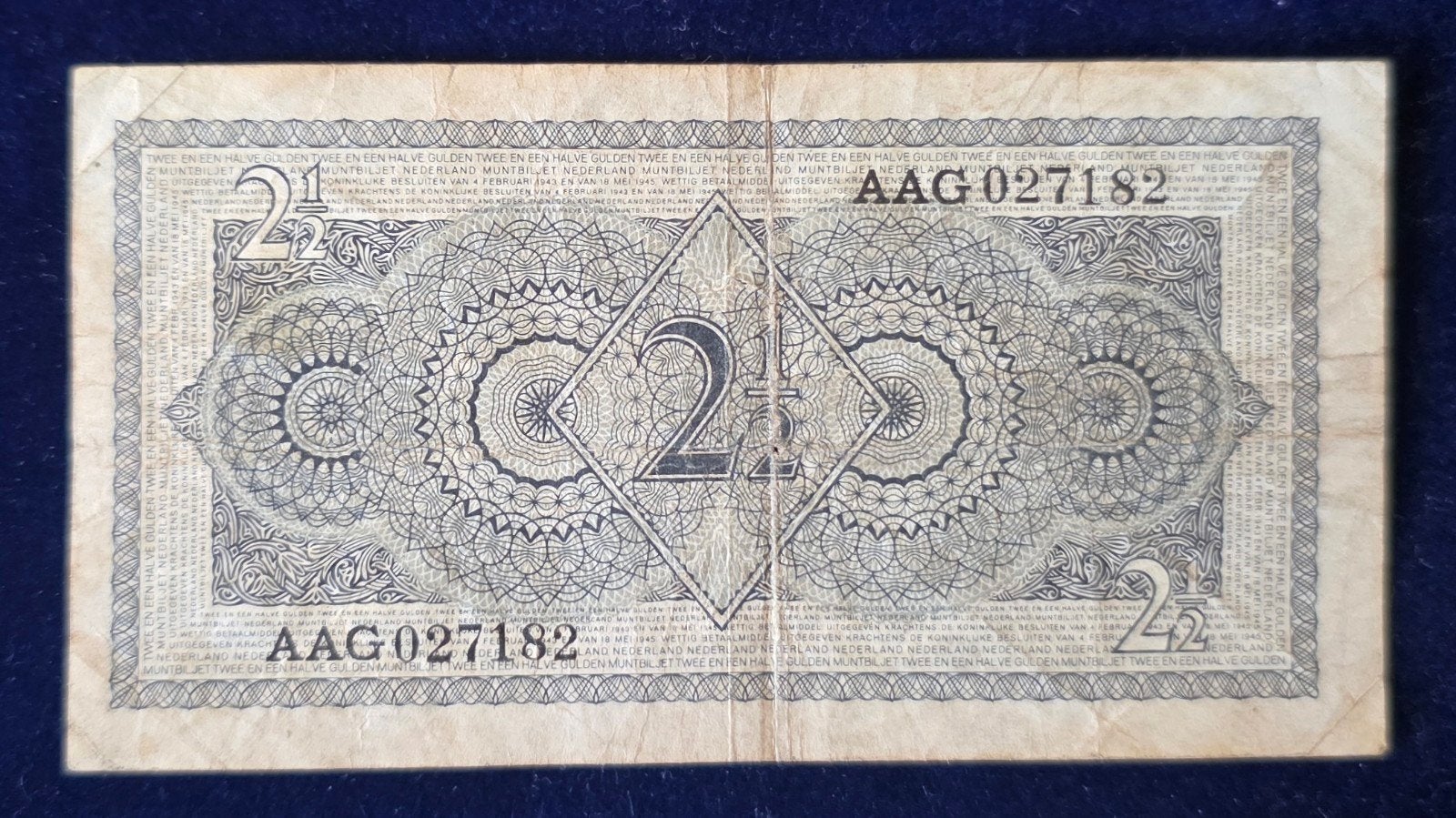Zeldzaam 2 1/2 gulden 1949 Nederland bankbiljet, Postzegels en Munten, Bankbiljetten | Nederland, Verzenden, 2½ gulden, Los biljet