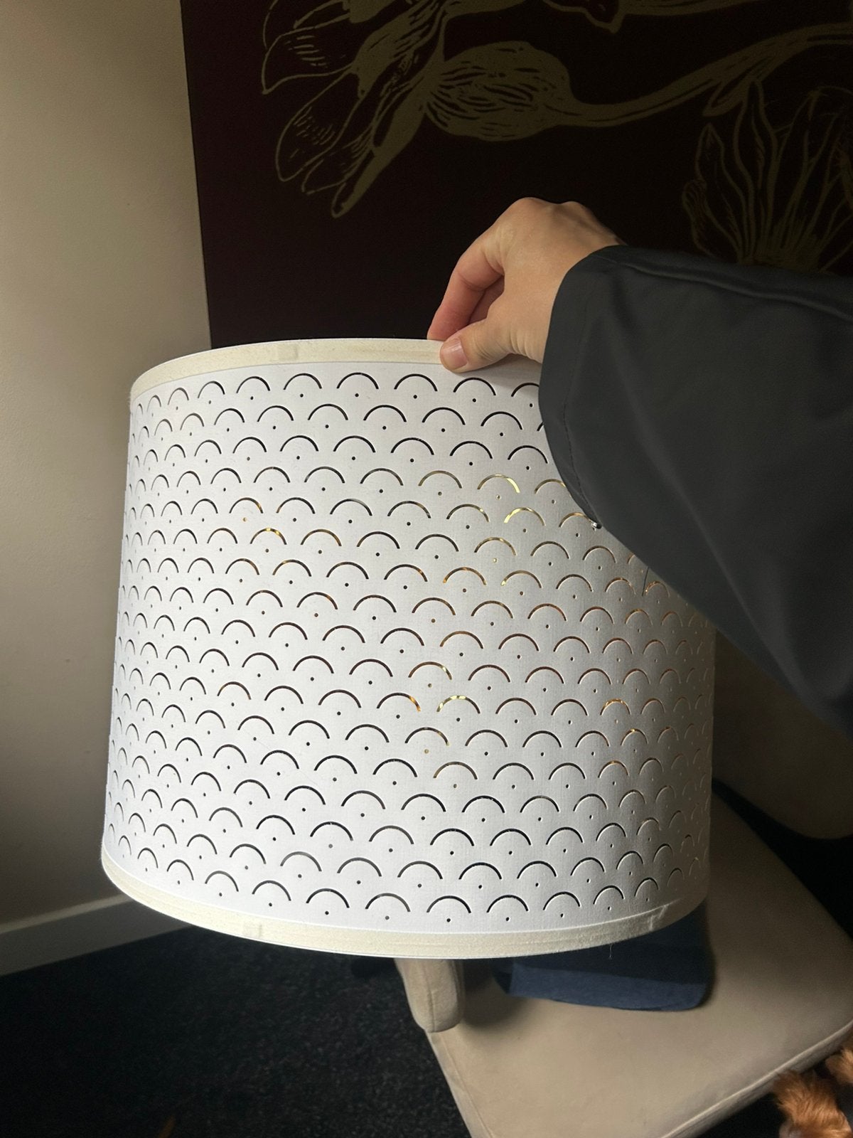 Ikea lampenkap als nieuw!, Ophalen, Zo goed als nieuw, Wit, Rond