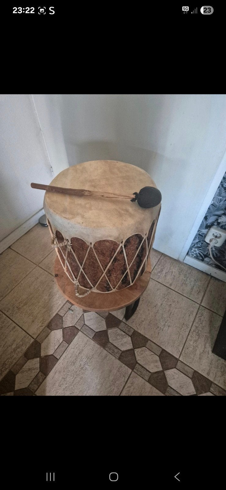 Vintage Handgemaakte Trommel - Compleet en in Goede Staat, Muziek en Instrumenten, Ophalen