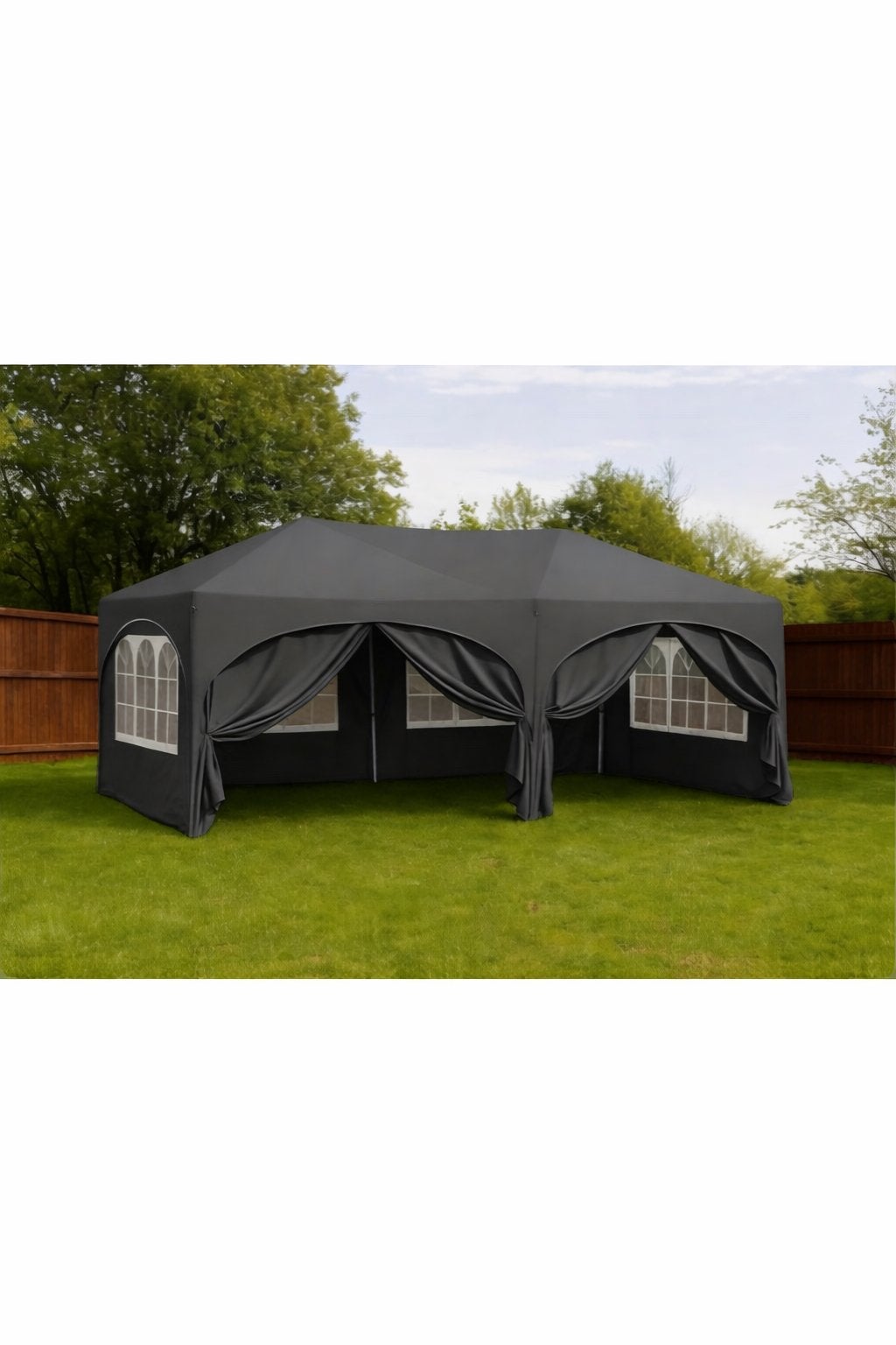 Easy up partytent grijs 6x3, Tuin en Terras, Partytenten, Opvouwbaar, Partytent, Minder dan 4 meter, Nieuw