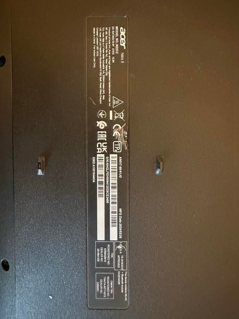Acer Nitro 5 Gaming Laptop. Intel core I9 - GeForce RTX 4060, Ophalen, Met videokaart, Zo goed als nieuw, Gaming