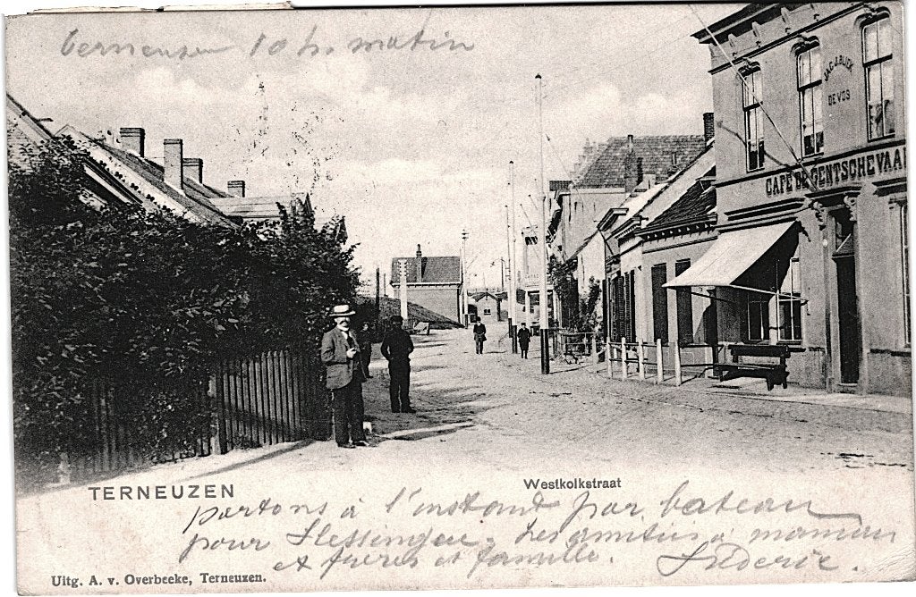 804635	Terneuzen	Westkolkstraat	1903	Gelopen met zegel, Ophalen of Verzenden, Voor 1920, Gelopen, Zeeland