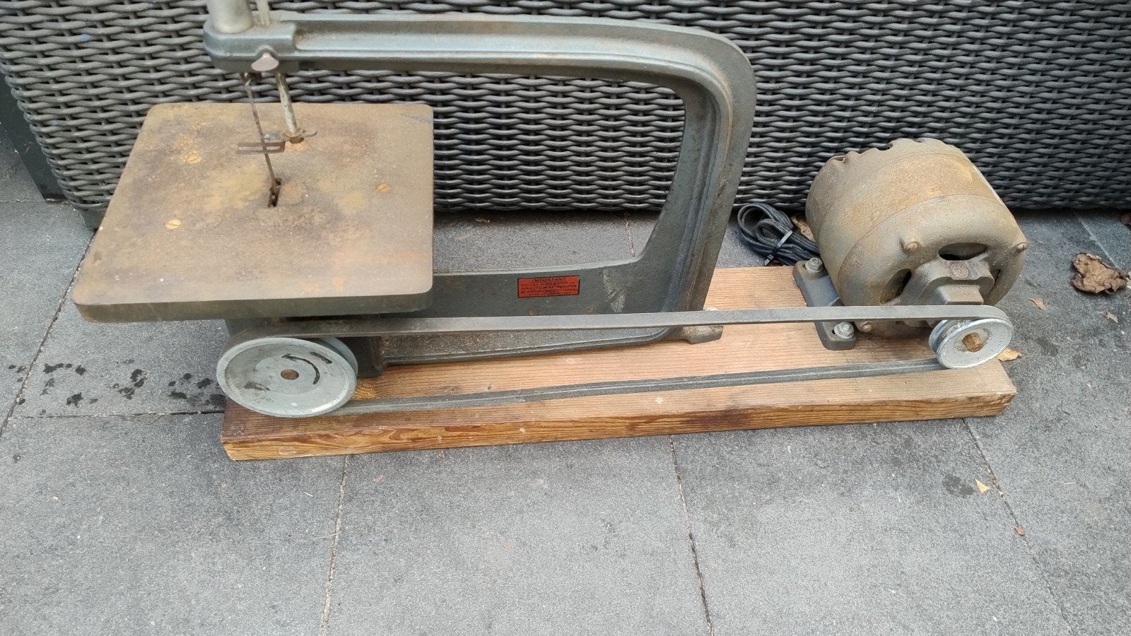 Vintage Dunlap Figuurzaag met 1/4 HP Motor totaal gewicht 25, Ophalen, Gebruikt, Figuurzaag, Dunlap