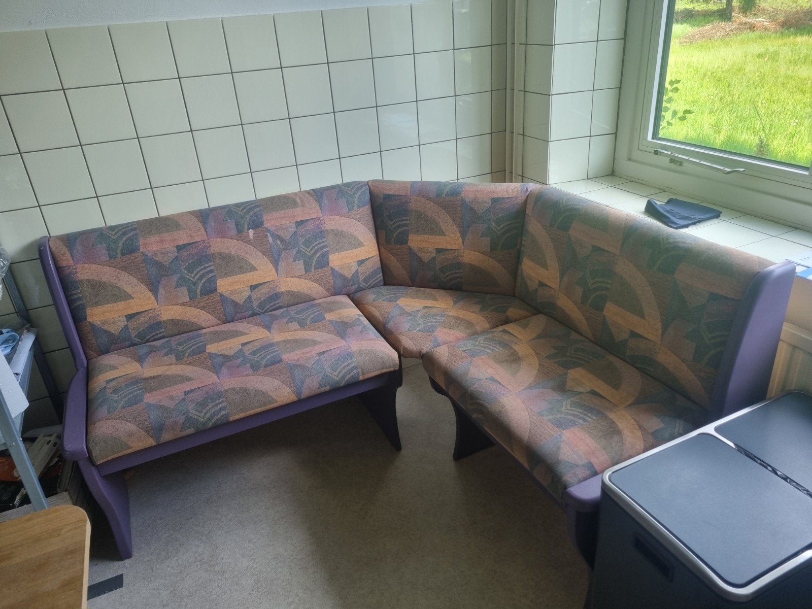 Hoekbank, Huis en Inrichting, Banken | Bankstellen, Ophalen, Gebruikt, Stof, Modern, functioneel