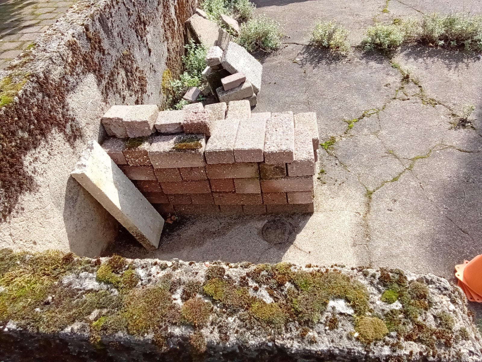 Gratis straatklinkers, ongeveer 50 stuks, Ophalen, Gebruikt, Beton, Klinkers