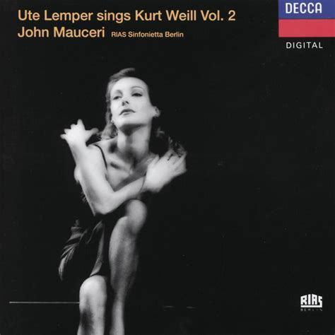 Ute Lemper sings Kurt Weill vol.2, Ophalen of Verzenden, Modernisme tot heden, Gebruikt, Vocaal