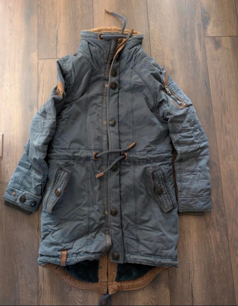 Hele gave z.g.a.n. parka jas, Kleding | Heren, Jassen | Winter, Ophalen, Zo goed als nieuw, Maat 52/54 (L), Blauw