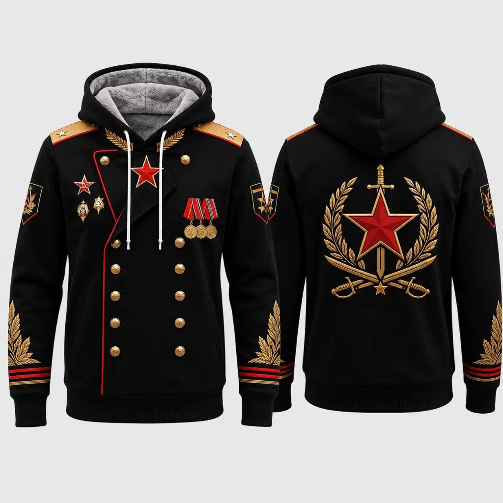 Russische militaire trui met capuchon, Verzenden, Nieuw, Overige maten, Zwart