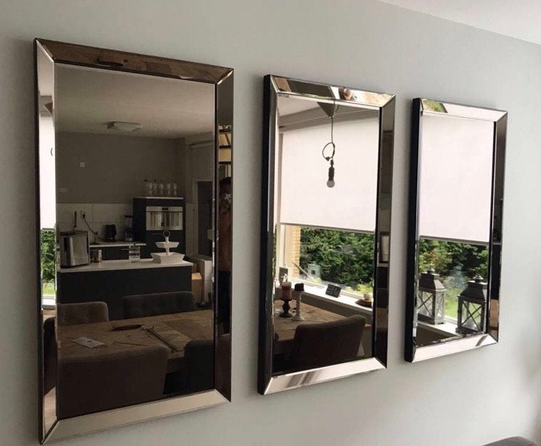 Eric Kuster stijl spiegel brons smoke glas 70x130 cm 3 stuks, Ophalen, 100 tot 150 cm, Nieuw, Rechthoekig