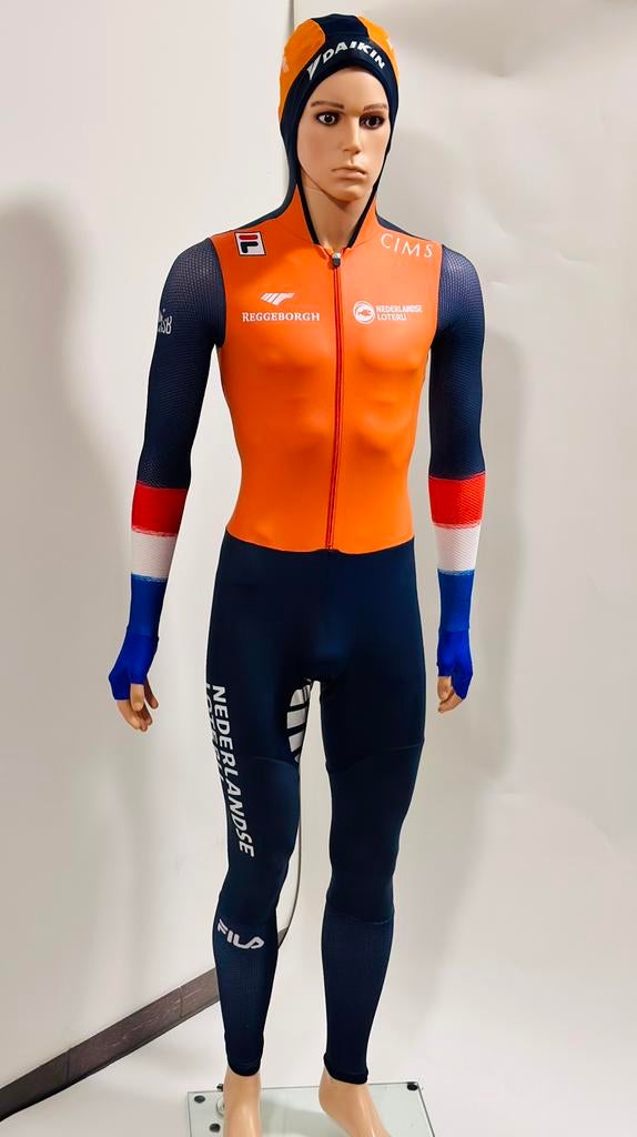 Schaatskleding schaatspak snelpak speedsuit maat L Fila, Sport en Fitness, Ophalen of Verzenden, Zo goed als nieuw