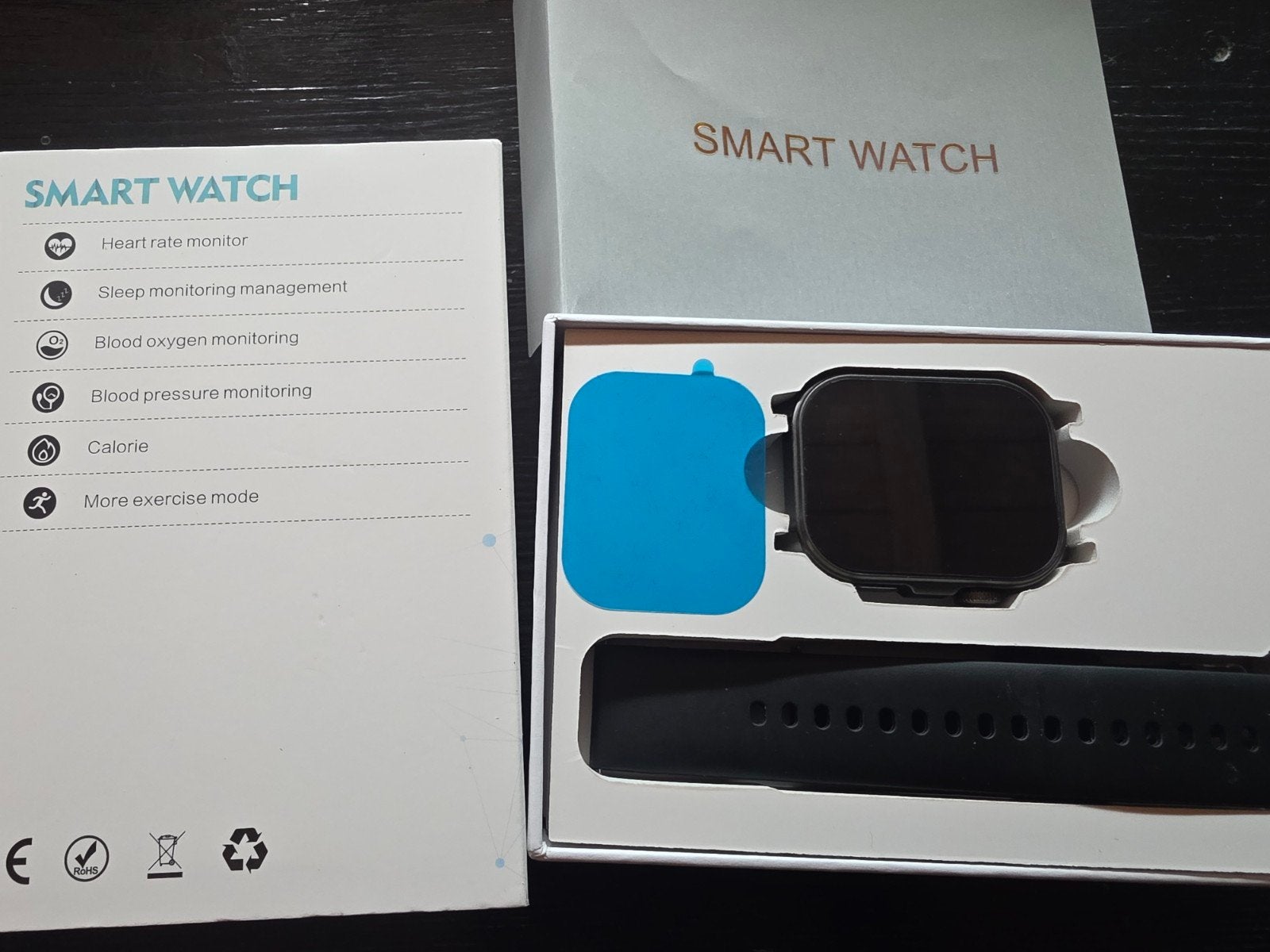 smartwatch paar dagen oud, Afstand, Zwart, Ophalen of Verzenden, Zo goed als nieuw